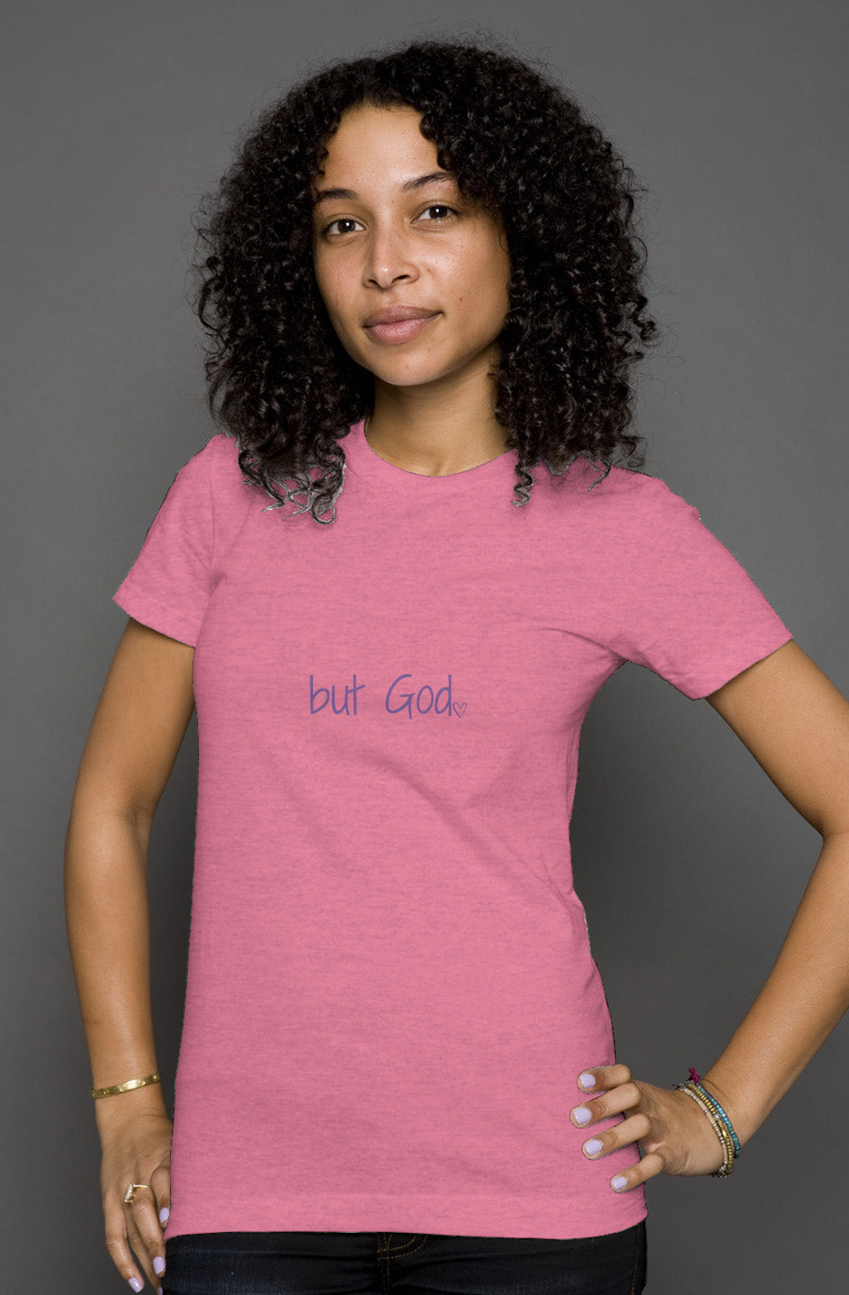 But God - womens heather t shirt