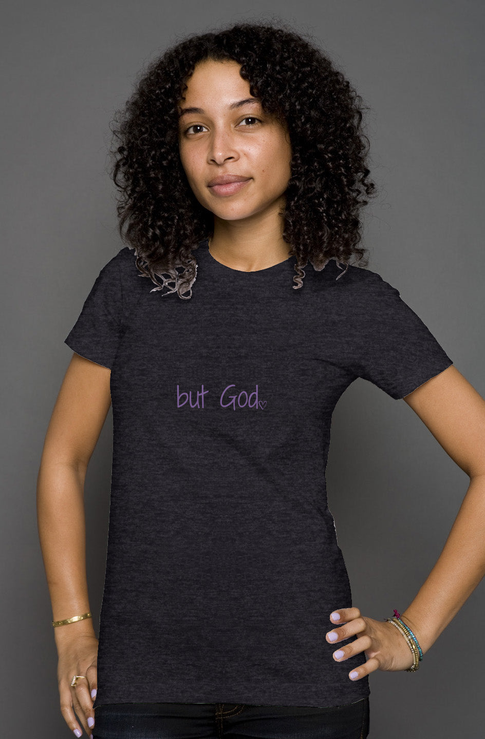 But God - womens heather t shirt