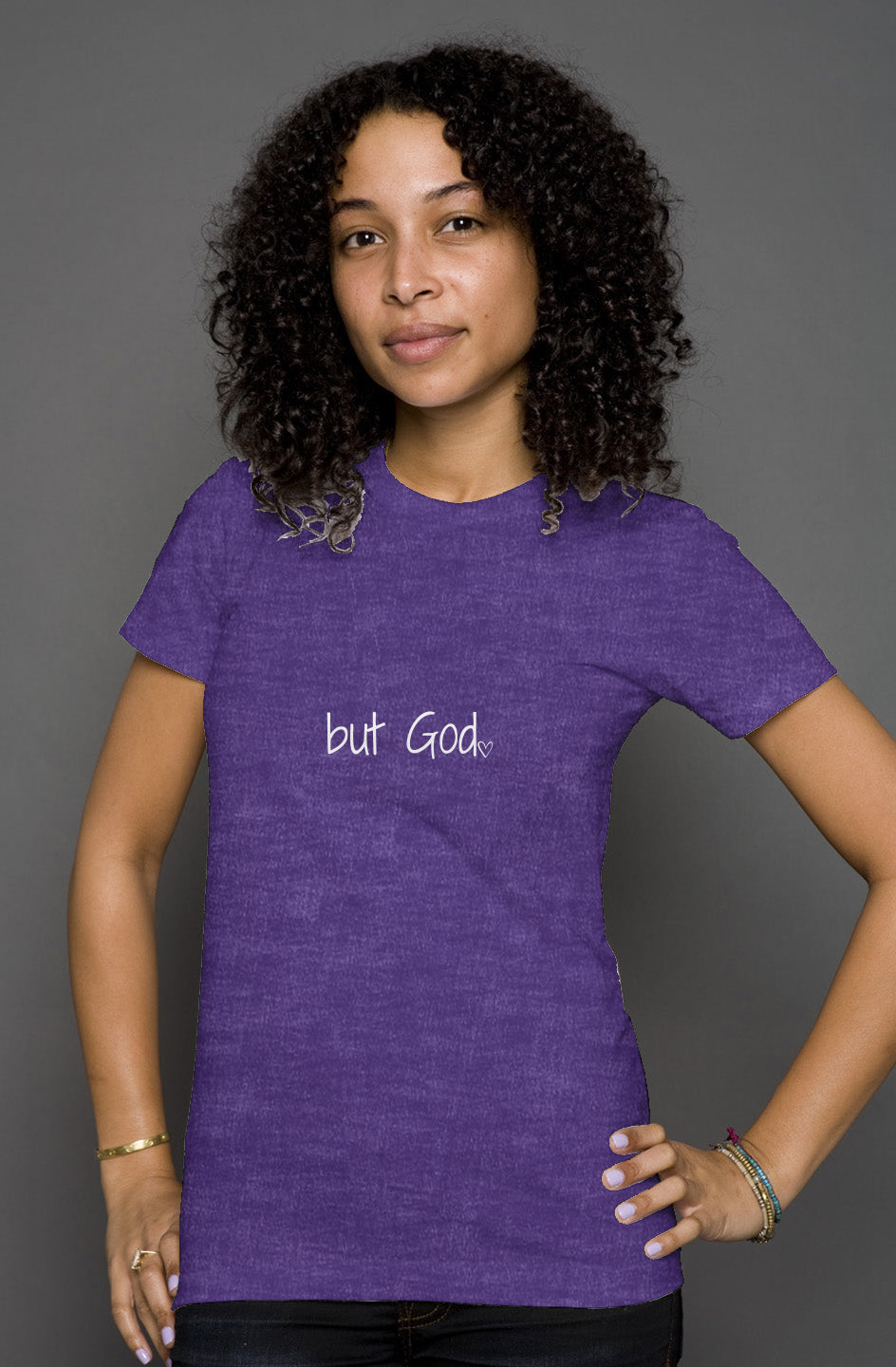 But God - womens heather t shirt