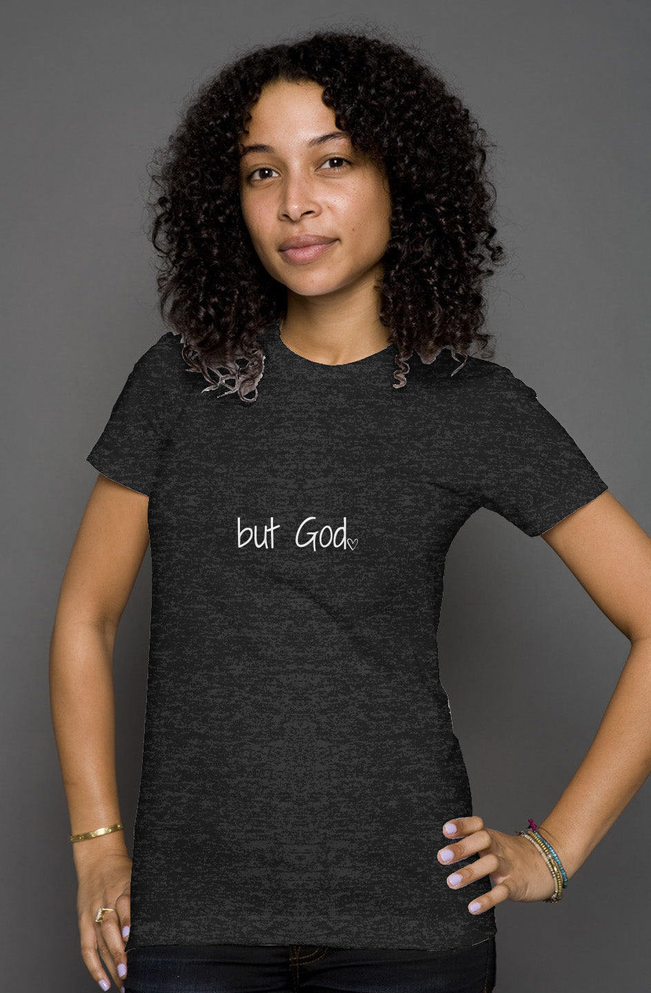 But God - womens heather t shirt