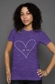 In Our Hearts - But God - womens heather t shirt