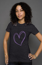 Our Heart in His - womens heather t shirt