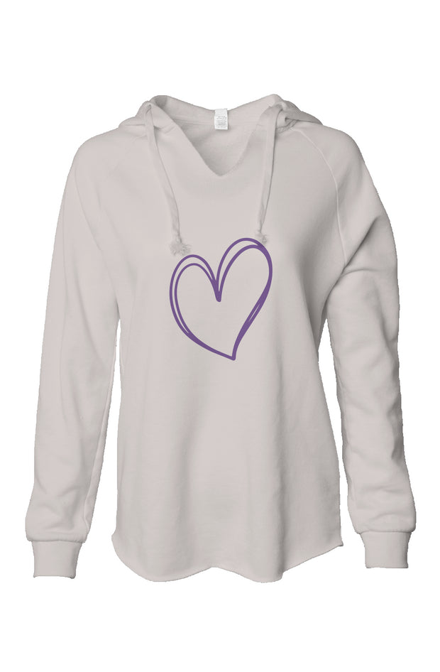 Our Heart In His  - But God - Womens Lightweight  Wash Hooded Sweatshirt