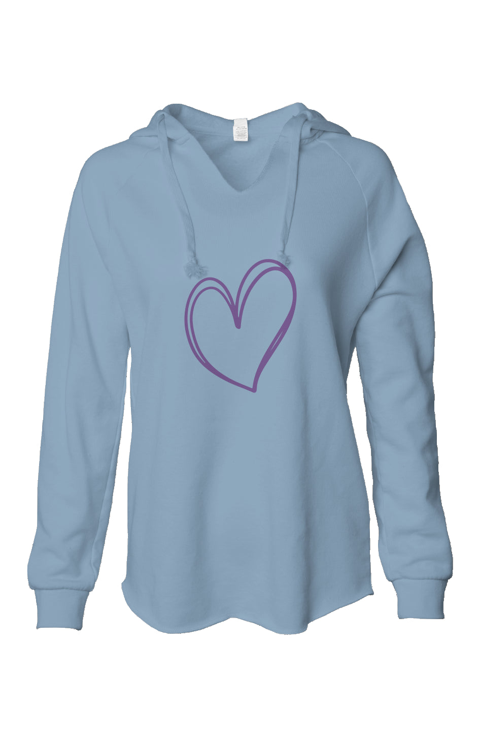 Our Heart In His  - But God - Womens Lightweight  Wash Hooded Sweatshirt