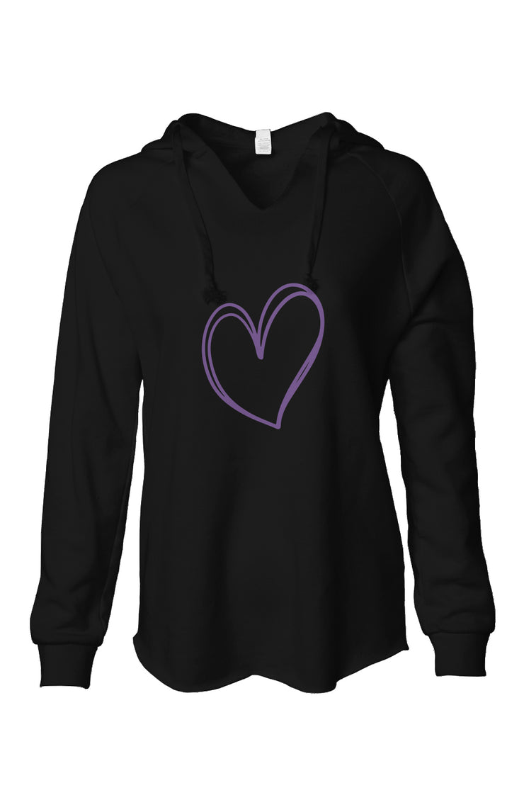 Our Heart In His - But God - Womens Lightweight  Wash Hooded Sweatshirt