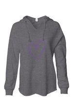 Our Heart In His - But God - Womens Lightweight  Wash Hooded Sweatshirt