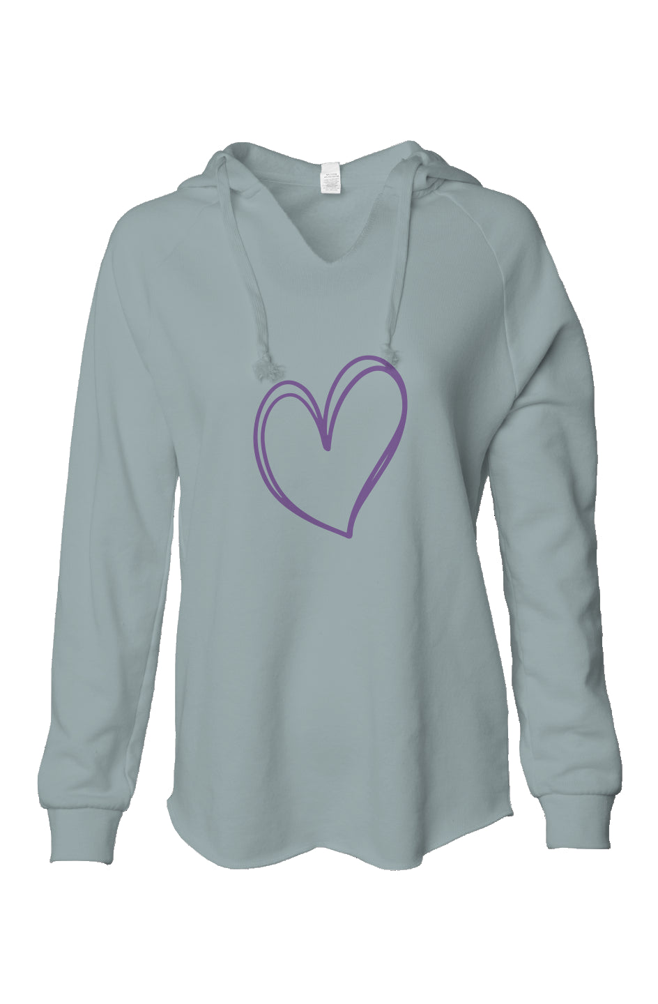 Our Heart In His - But God - Womens Lightweight  Wash Hooded Sweatshirt