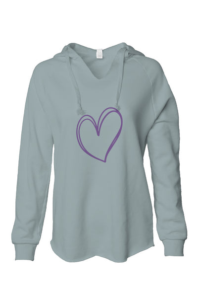 Our Heart In His - But God - Womens Lightweight  Wash Hooded Sweatshirt