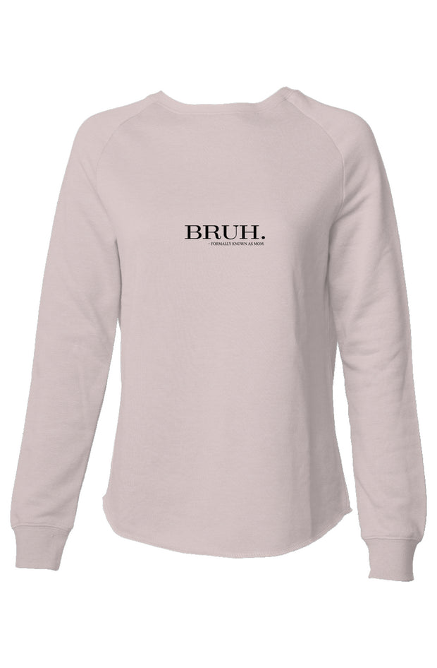 The Collins Kids - Bruh Mom - Embroidered Womens Lightweight Wash Sweatshirt