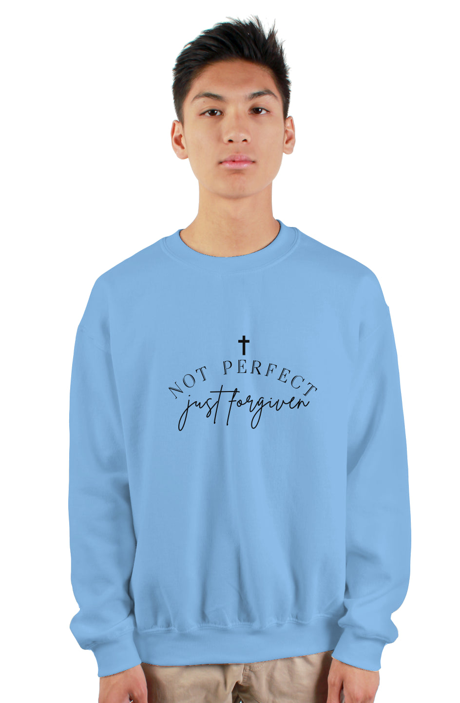 Not Perfect Just Forgiven - The Collin’s Kids - gildan heavy crewneck sweatshirt