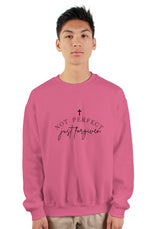 Not Perfect Just Forgiven - The Collin’s Kids - gildan heavy crewneck sweatshirt