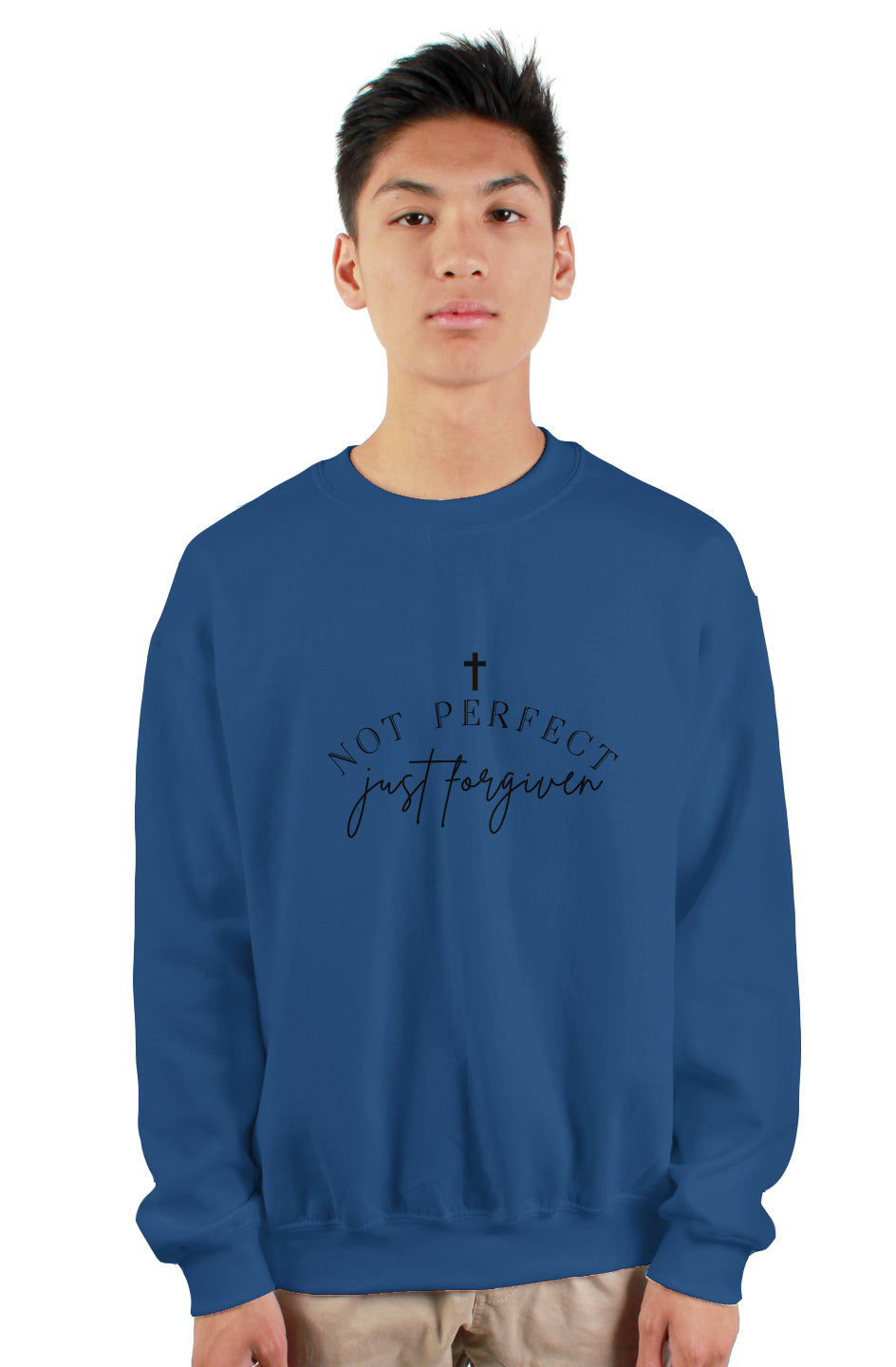 Not perfect just forgive. - Collin’s kids - gildan heavy crewneck sweatshirt