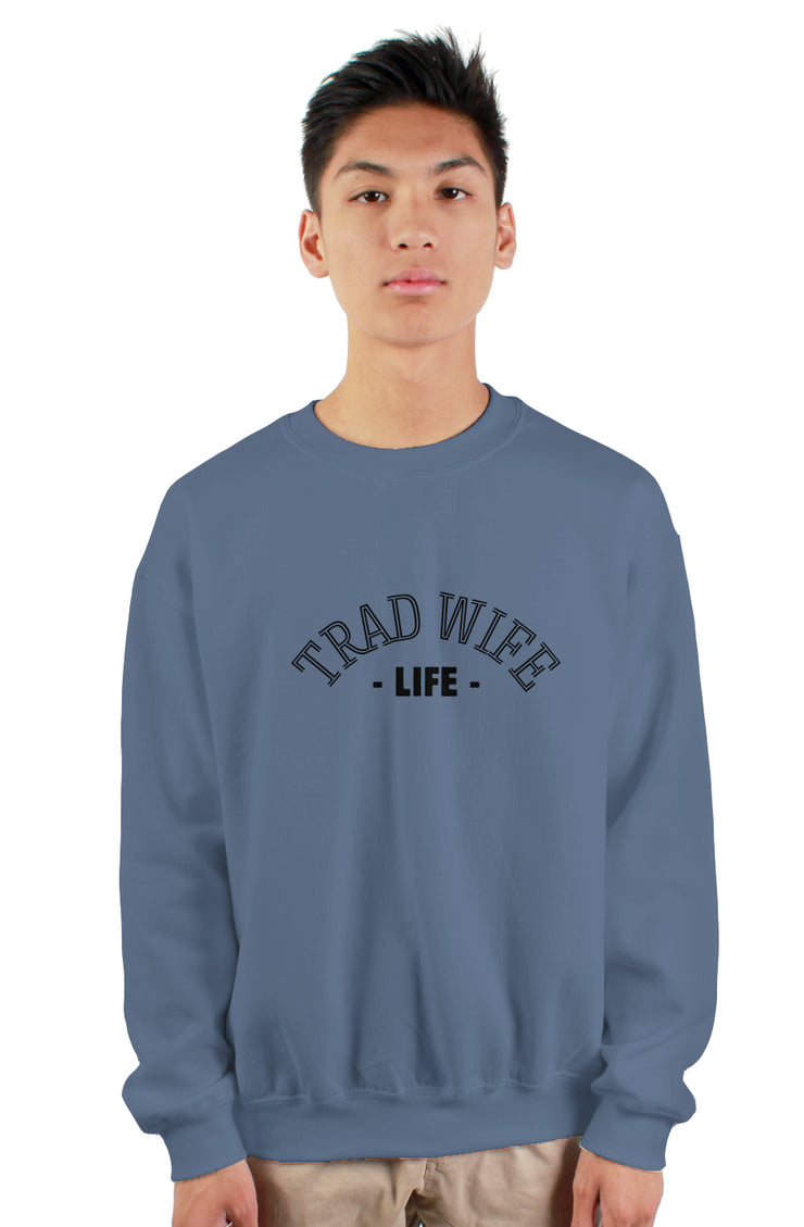 Trad wife life - the Collin’s kids- gildan heavy crewneck sweatshirt