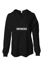 EMPOWERED Womens Lightweight  Wash Hooded Sweatshirt