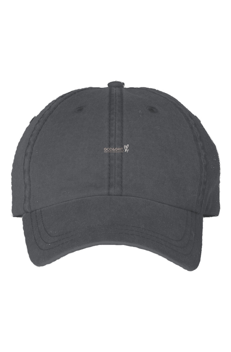 GOD. Grit. Empowered mom summitPigment Dyed Cap