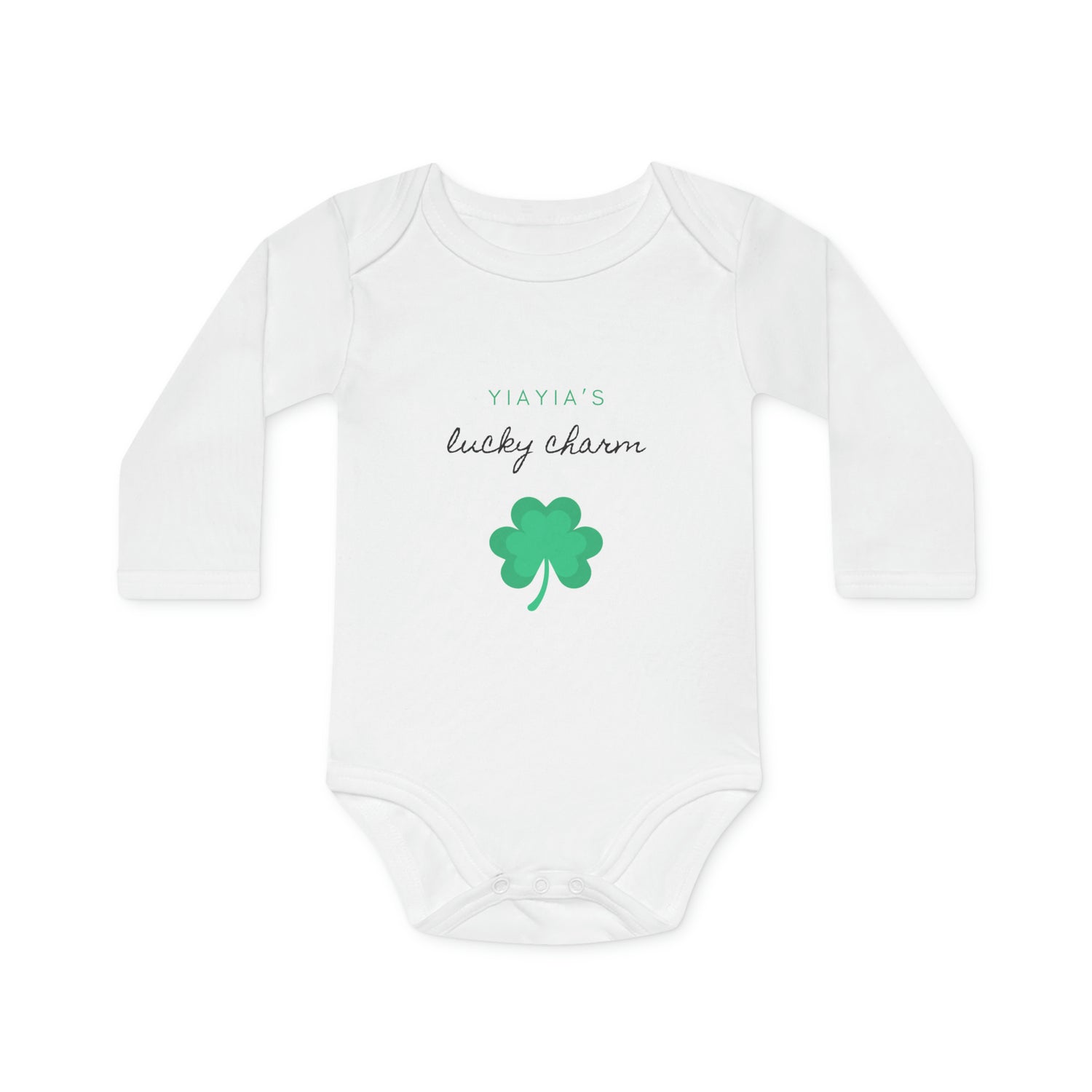 Yiayia lucky charm Baby Long-Sleeve Organic Bodysuit