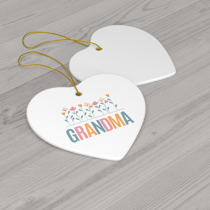 GRANDMA Ceramic Ornament, 4 Shapes