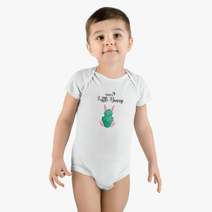 Papas little bunny Easter Baby Short Sleeve Onesie®