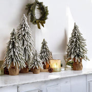 Snow Christmas Trees 4pk