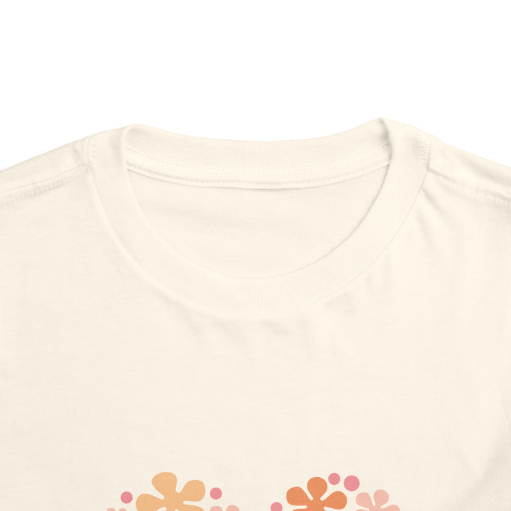 Mamas Girl Flower Valentines Toddler Short Sleeve Tee