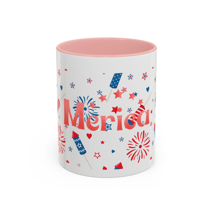 Red, White, And Blue - 4th of July - Merica Coffee Mug (11, 15oz)