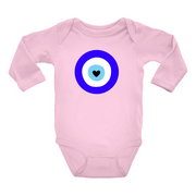 I am Protected Evil Eye Heart Center Onesies