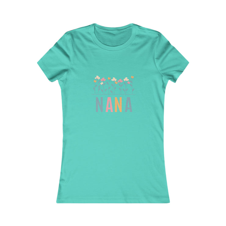 NANA Flower Power Matching Mini, Auntie, Grandma, Mimi Women's Favorite Tee