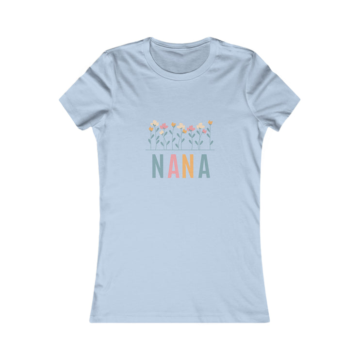 NANA Flower Power Matching Mini, Auntie, Grandma, Mimi Women's Favorite Tee