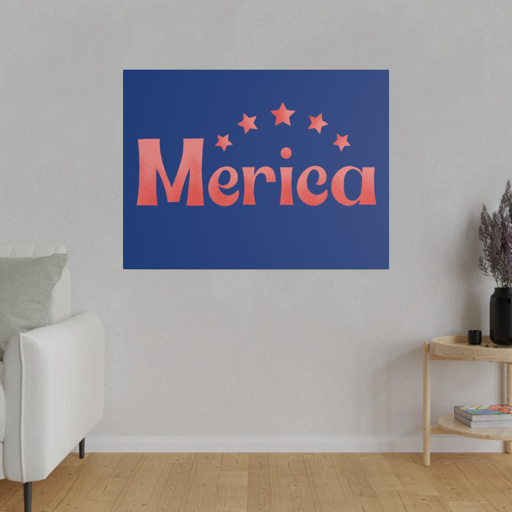 Red, White, And Blue - 4th of July - Merica - Matte Canvas, Stretched, 0.75"