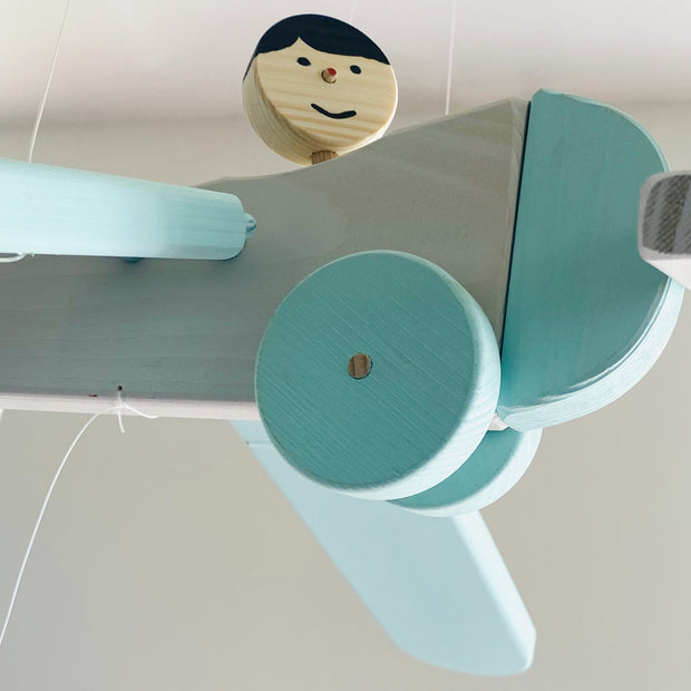 Flying Airplane Nursery Mobile - Baby Boy Nursery Decor