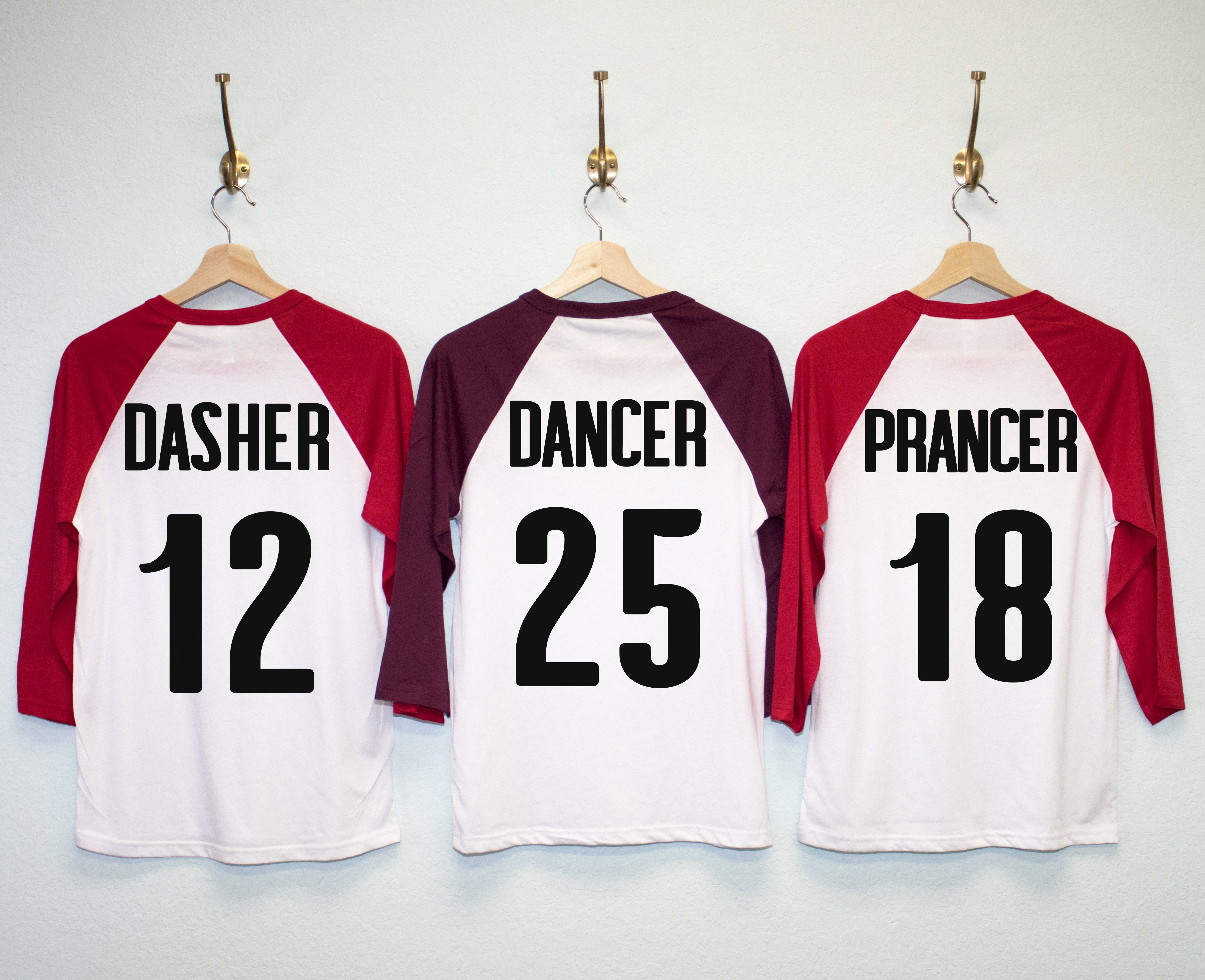 SANTA'S SQUAD CUSTOM Christmas Shirts - Pick Name & Number