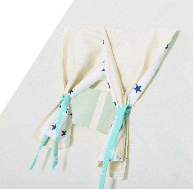 Child's Teepee Set Pale Green Sky