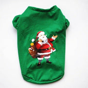 Christmas Dog Clothes Cotton Pet Clothing Cute Cartoon Small Dogs Vest