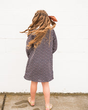 Geometric Print Shift Dress for Little Girls