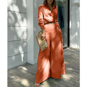 Shirt Long Pants Suits 2 Piece Set