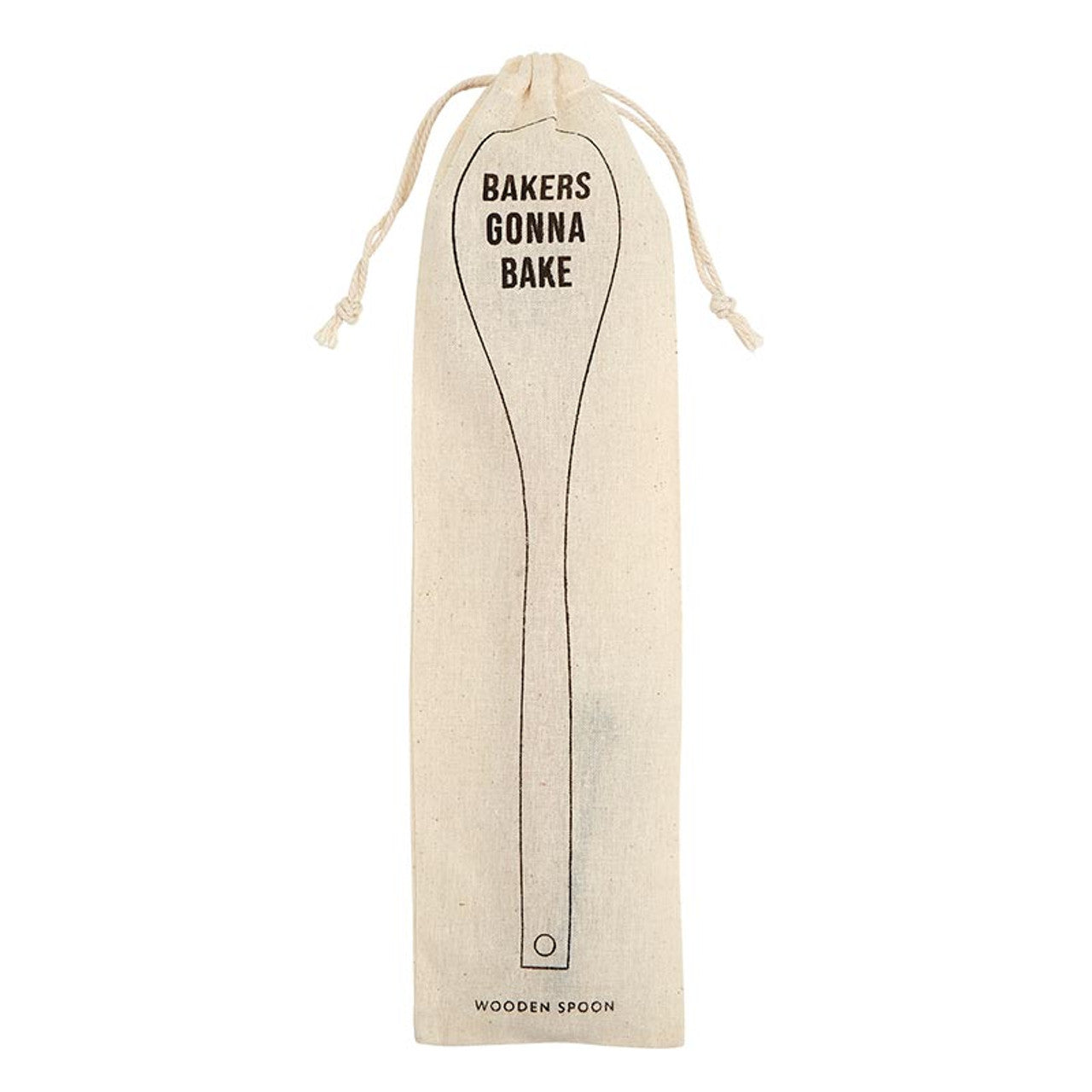 Bakers Gonna Bake Cooking Spoon | Wooden Kitchen Utensil in Canvas