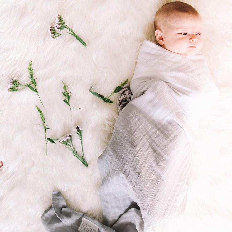 Grey Stone - Organic Swaddle Blanket