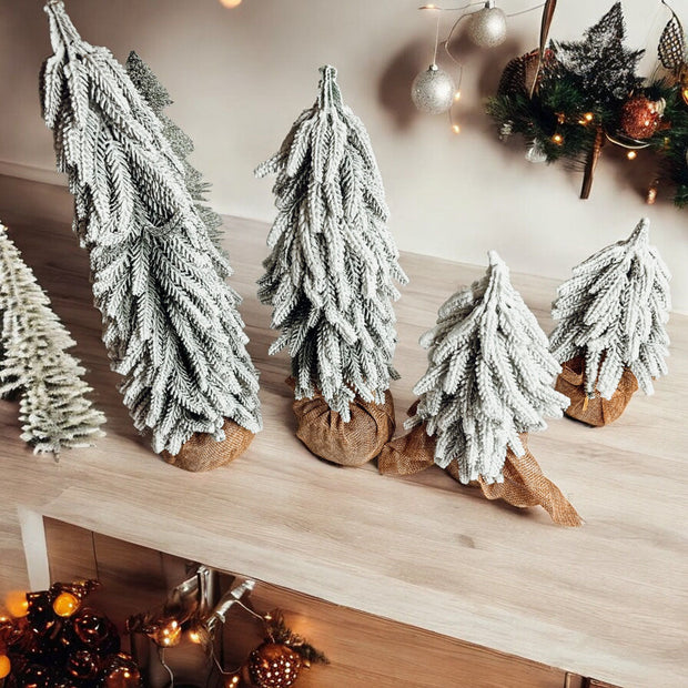 Snow Christmas Trees 4pk