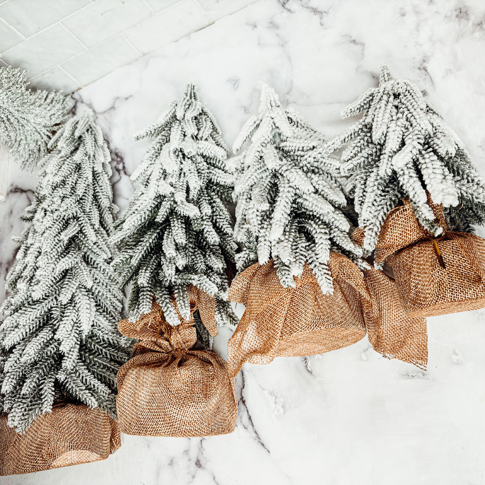 Snow Christmas Trees 4pk