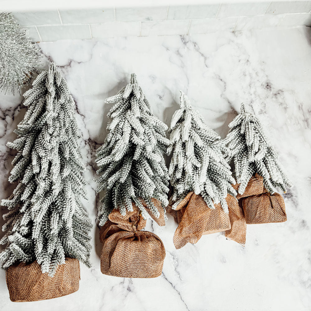 Snow Christmas Trees 4pk