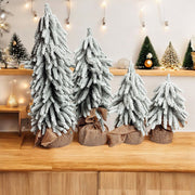 Snow Christmas Trees 4pk