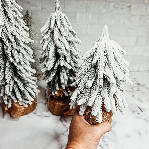 Snow Christmas Trees 4pk