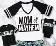 MOMMY & ME Mayhem Shirts for Mom Baby and Kids