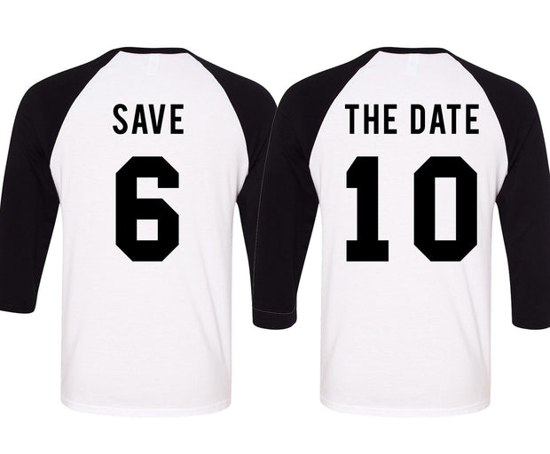 SAVE THE DATE Baseball Tees Set