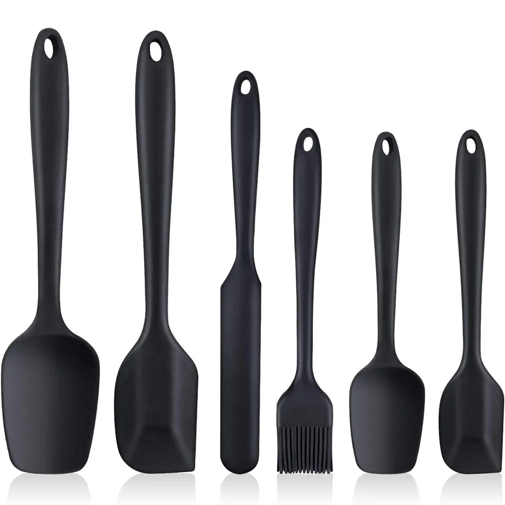 6-piece silicone spatula set food grade non-stick heat-resistant