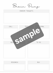 The Bradley Bunch - downloadable organizer monthly, weekly, daily planner, brain dump, todo list, simple design to improve productivity