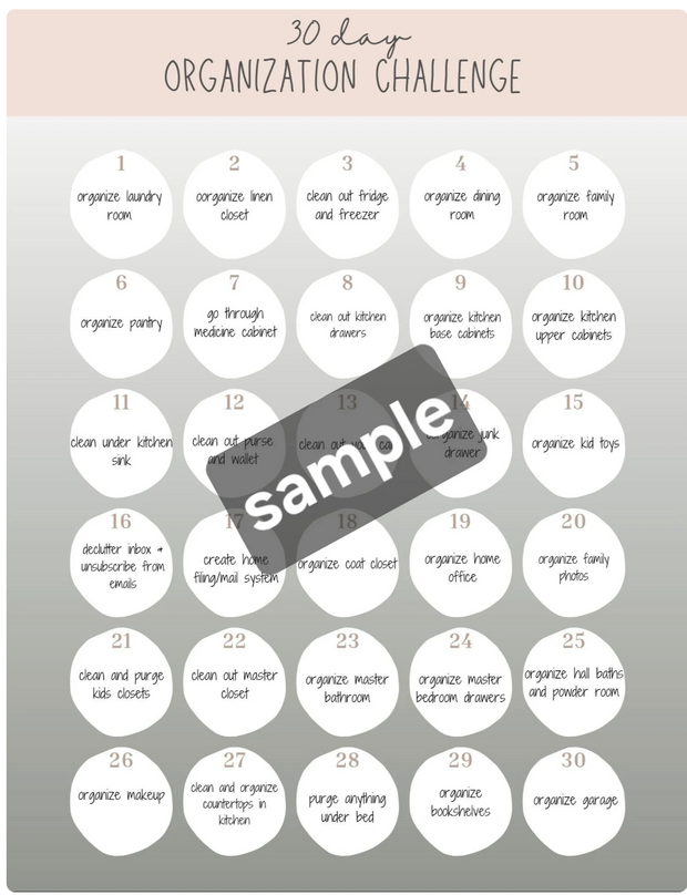 The Bradley Bunch -30 day save money challenge and budget worksheet digital download printable