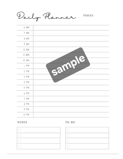 The Bradley Bunch - daily planner simple design digital download printable organization