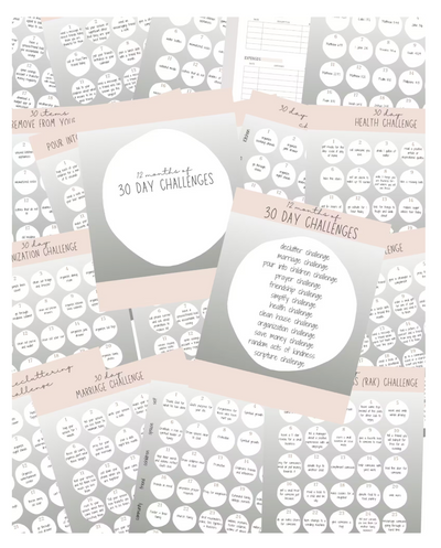 The Bradley Bunch - 12 months of 30 day challenges 53 pages digital download printable