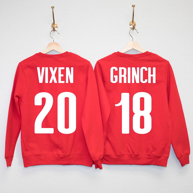 SLEIGH SQUAD Custom Christmas Sweatshirt - Custom Name & Number